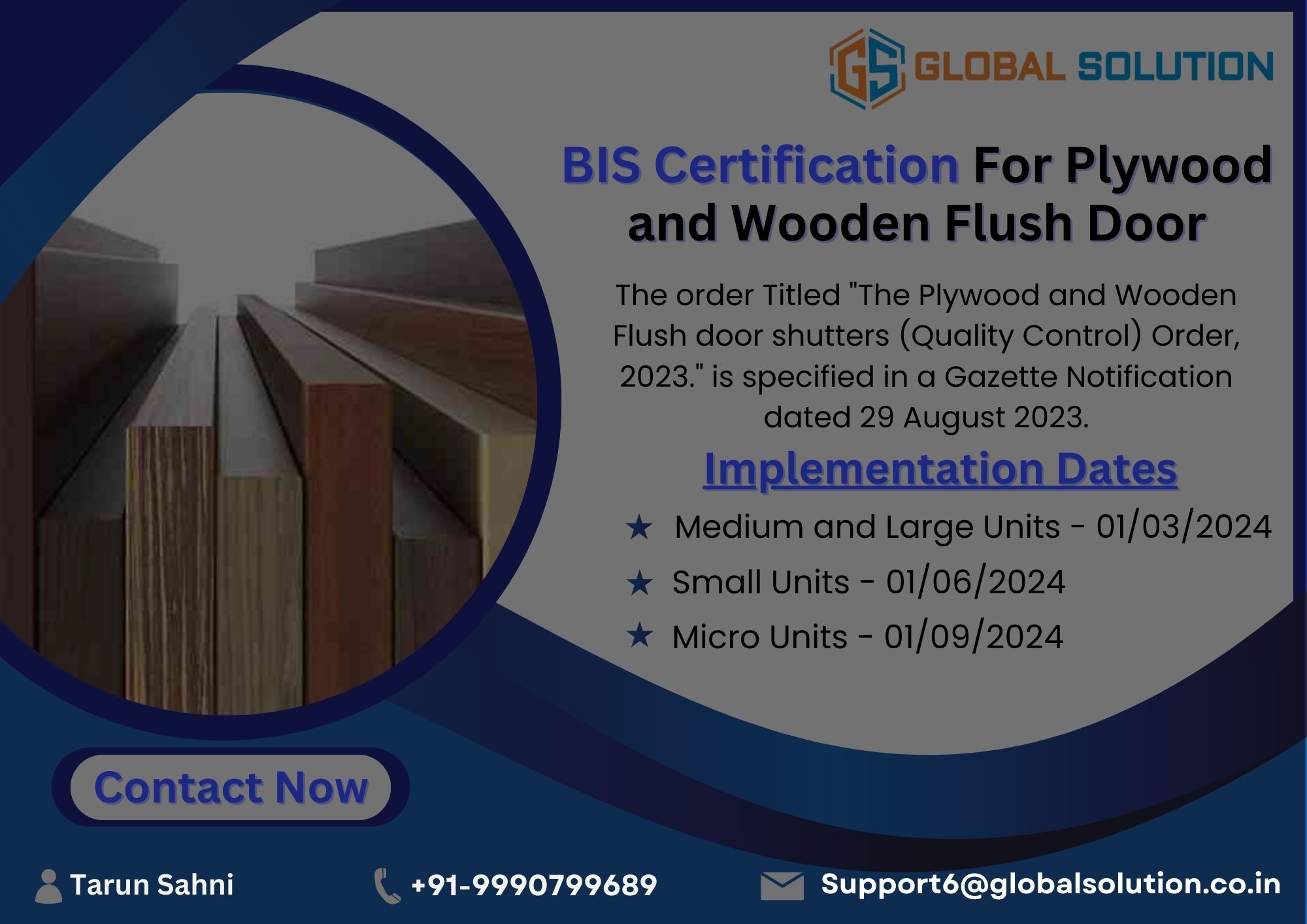 BIS Certification For Plywood and Wooden Flush Door