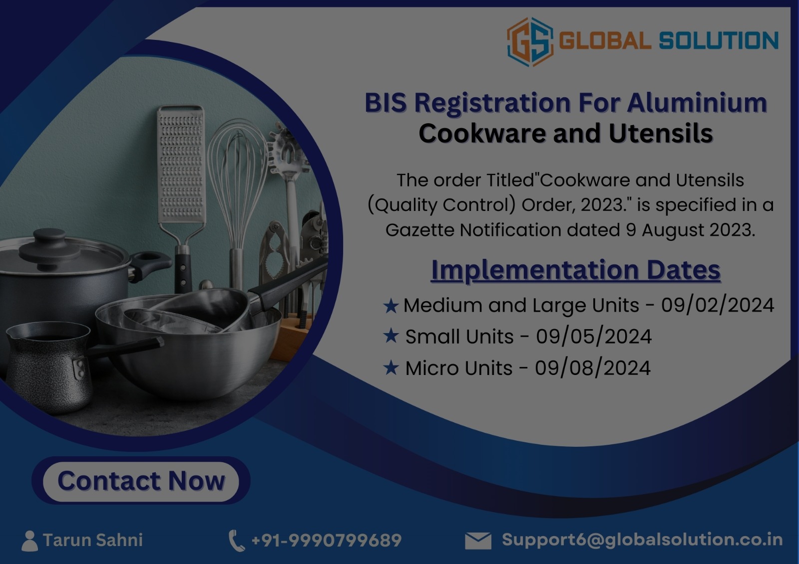 BIS Certification for Cookware and Utensils